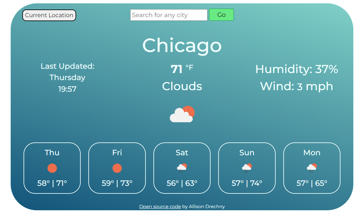 Weather project preview